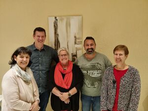 vlnr. Jasmine Kirschner, Dominik Gaß, Birgit Westermann-Hartfelder, Murat Kitziltas, Andrea Zieger